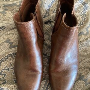 Brown bootie shoes